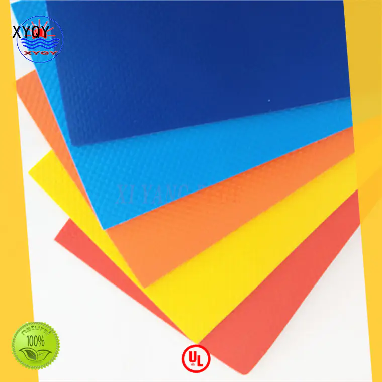 XYQY durable pvc coated polyester fabric with good quality and pretty competitive price for inflatable pools.